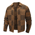 KZZ Men's street style plaid jacket