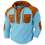 KZZ Men's casual hooded sweatshirt