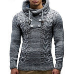 KZZ Autumn Men's Knitted Hoodie Pullover