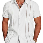 KZZ 3D Printed Short-Sleeve Shirt for Men