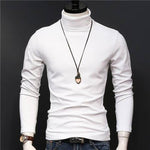 KZZ Sculpted Style Men's Lightweight Pullover Top Slim Fit Turtleneck