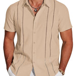 KZZ 3D Printed Short-Sleeve Shirt for Men