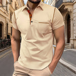 KZZ Men's Regular Fit Short Sleeve Top, Casual Sport Shirt