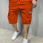 KZZ Men's Shorts, Slanted Pockets, Versatile Casual Pants