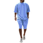KZZ Casual Loose Fit Solid Sports Sets