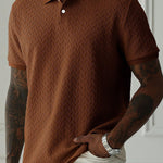 KZZ Men's Textured Polo Shirt