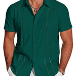 KZZ 3D Printed Short-Sleeve Shirt for Men