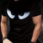 KZZ Men's Short-Sleeve 3D Print Top