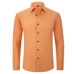 KZZ Men's Long Sleeve Dress Shirt Modern Slim Fit