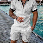 KZZ Mens Polo Shirt and Shorts Sets