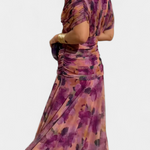 Florendra™ | Floral Print V-Neck Maxi Dress