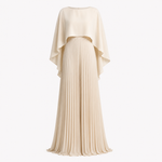 Sienna Wyndham | Cape Overlay Pleated Maxi Dress For Women