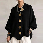 Solenne Draped Knit Cardigan