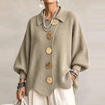 Solenne Draped Knit Cardigan