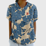 Floral Linen Short Sleeve Women