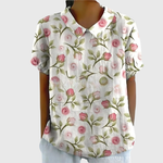 Floral Linen Short Sleeve Women