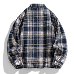 Unisex Polyester Blend Plaid Collar Shirt Jacket | Versatile Casual Streetwear Style