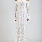 Lace Off-Shoulder Maxi Dress