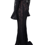 Lace Off-Shoulder Maxi Dress