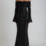 Lace Off-Shoulder Maxi Dress