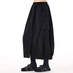 High-neck Batwing Sleeve Trench Coat Elastic Waist Skirt