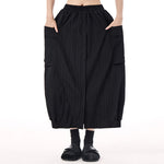 High-neck Batwing Sleeve Trench Coat Elastic Waist Skirt