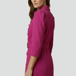 Women’s Blazer Dress with Notched Lapels and Button Front