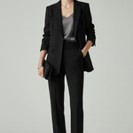 Women’s Blazer Set with Defined Shape and Straight-Leg Trousers