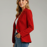 Women’s Blazer with Notched Lapel and Single Button