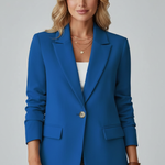 Women’s Blazer with Notched Lapel and Single Button