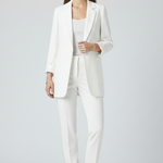 Women’s Blazer with Open Front and Structured Lapel
