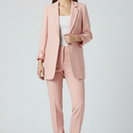 Women’s Blazer with Open Front and Structured Lapel