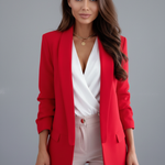 Women’s Blazer with Wrap Collar and Fitted Shape