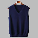 Men's Cashmere V-Neck Sweater Vest | Soft Layering Essential