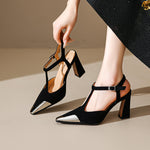 Women's Genuine Cow Suede Heels | Comfortable All-Day Wear
