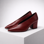 Women's Leather Block Heels | Versatile Day-to-Evening Fit