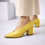 Women's Leather Block Heels | Versatile Day-to-Evening Fit