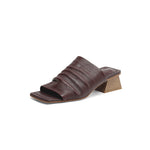 Women's Leather Block Heel Sandals | Secure Summer Fit