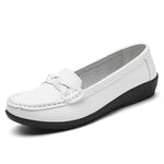 Women's Genuine Split Leather Loafers | Tailored Cushioned Comfort Fit