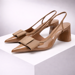 Marielle Gloss Slingback Heels
