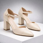 Roselle Leather Block Heel Pumps