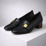 Women's Leather Block Heels | Refined Office Fit