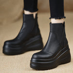 Women's Leather Platform Boots | Structured Everyday Fit