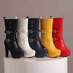 Women's Premium Mid-Calf Heeled Boots | Sophisticated Urban Style