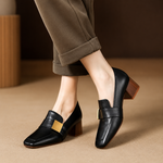 Women's Smooth Leather Black Pumps | Refined Office to Evening Essential