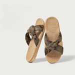 Women's Woven Fabric Sandals | Textured Summer Comfort Fit