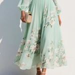 Amara™ | Floral Pleated Maxi Dress