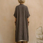 Giulia™ | Nomadic Bohemian 3-Piece Set in Dark Grey and Brown with Tribal Pattern