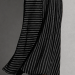 Black White Asymmetric Stripe Shirt Maxi Dress
