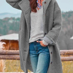 Hooded Loose Single-Breasted Jacket